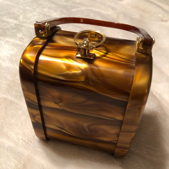 lucite box purse